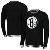 Black Brooklyn Nets Stadium Essentials Club Level Pullover Sweatshirt | NBA