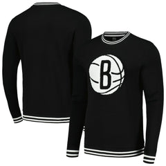 Black Brooklyn Nets Stadium Essentials Club Level Pullover Sweatshirt | NBA