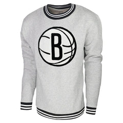 Heather Gray Brooklyn Nets Stadium Essentials Club Level Pullover Sweatshirt | NBA