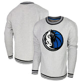Heather Gray Dallas Mavericks Stadium Essentials Club Level Pullover Sweatshirt sale | NBA