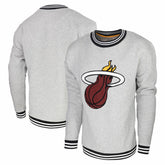 Heather Gray Miami Heat Stadium Essentials Club Level Pullover Sweatshirt | NBA