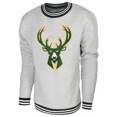 Heather Gray Milwaukee Bucks Stadium Essentials Club Level Pullover Sweatshirt | NBA