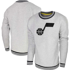 Heather Gray Utah Jazz Stadium Essentials Club Level Pullover Sweatshirt | NBA