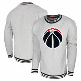 Heather Gray Washington Wizards Stadium Essentials Club Level Pullover Sweatshirt | NBA