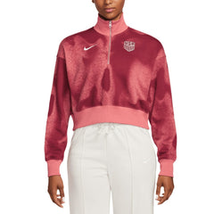 USMNT Women's Phoenix Fleece Cropped Quarter-Zip Jacket