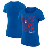 New York Rangers G-III 4Her by Carl Banks Women's Super-Slim Fit Lightweight Hockey Love T-Shirt - NHL T-shirts