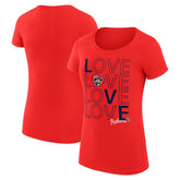 Florida Panthers G-III 4Her by Carl Banks Women's Super-Slim Fit Lightweight Hockey Love T-Shirt - NHL T-shirts