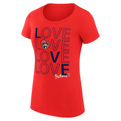 Florida Panthers G-III 4Her by Carl Banks Women's Super-Slim Fit Lightweight Hockey Love T-Shirt - NHL T-shirts