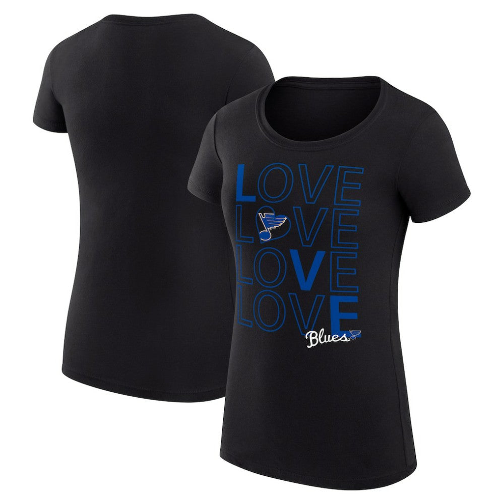 St. Louis Blues G-III 4Her by Carl Banks Women's Super-Slim Fit Lightweight Hockey Love T-Shirt - NHL T-shirts