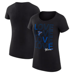 St. Louis Blues G-III 4Her by Carl Banks Women's Super-Slim Fit Lightweight Hockey Love T-Shirt - NHL T-shirts