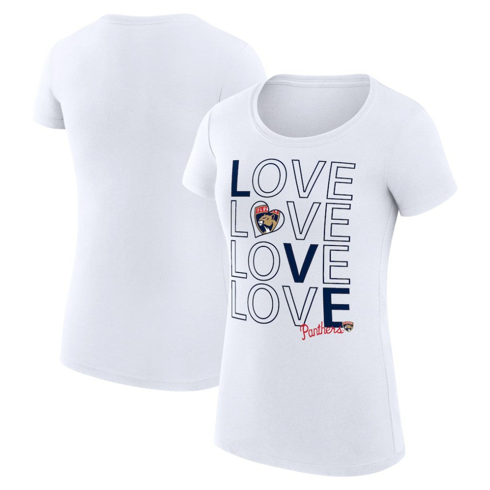 Florida Panthers G-III 4Her by Carl Banks Women's Super-Slim Fit Lightweight Hockey Love T-Shirt - NHL T-shirts
