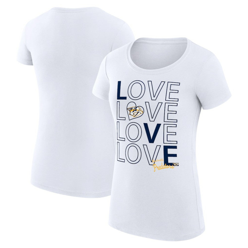 Nashville Predators G-III 4Her by Carl Banks Women's Super-Slim Fit Lightweight Hockey Love T-Shirt - NHL T-shirts