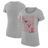 Washington Capitals G-III 4Her by Carl Banks Women's Super-Slim Fit Lightweight Hockey Love T-Shirt - NHL T-shirts