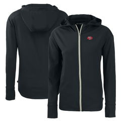 San Francisco 49ers Cutter & Buck Women's Throwback Daybreak Eco Recycled Half-Zip Hoodie | NFL Outlet