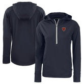 Chicago Bears Cutter & Buck Women's Throwback Daybreak Eco Recycled Half-Zip Hoodie | NFL Sale