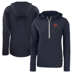 Chicago Bears Cutter & Buck Women's Throwback Daybreak Eco Recycled Half-Zip Hoodie | NFL Sale