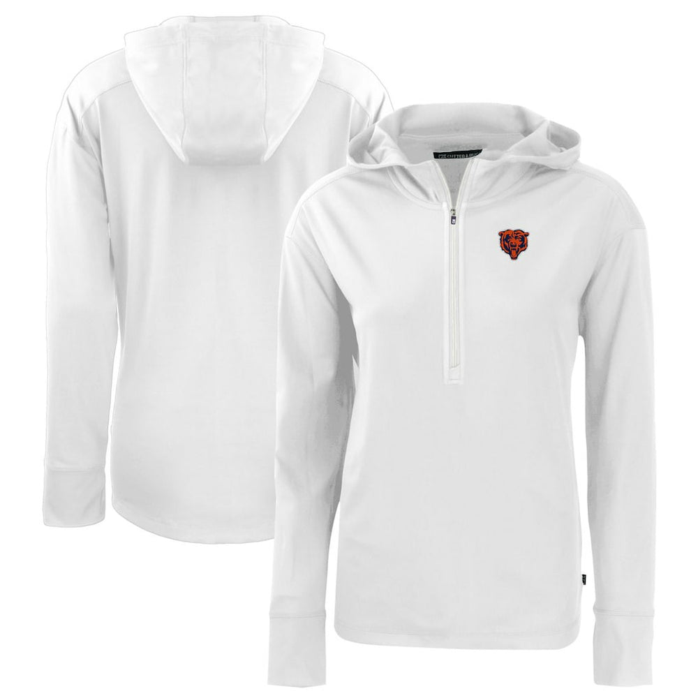 Chicago Bears Cutter & Buck Women's Throwback Daybreak Eco Recycled Half-Zip Hoodie | NFL Online