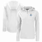 Detroit Lions Cutter & Buck Women's Throwback Daybreak Eco Recycled Half-Zip Hoodie | NFL Outlet