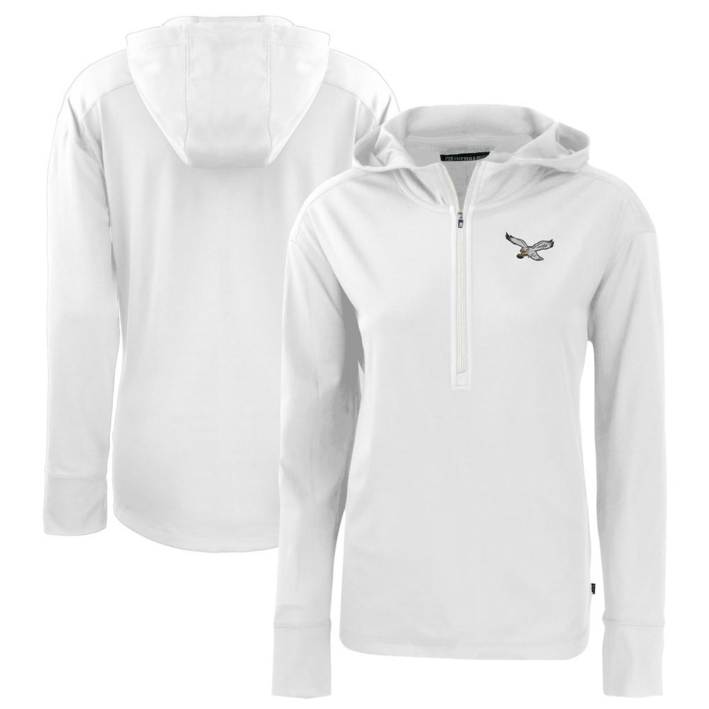 Philadelphia Eagles Cutter & Buck Women's Throwback Daybreak Eco Recycled Half-Zip Hoodie | NFL US