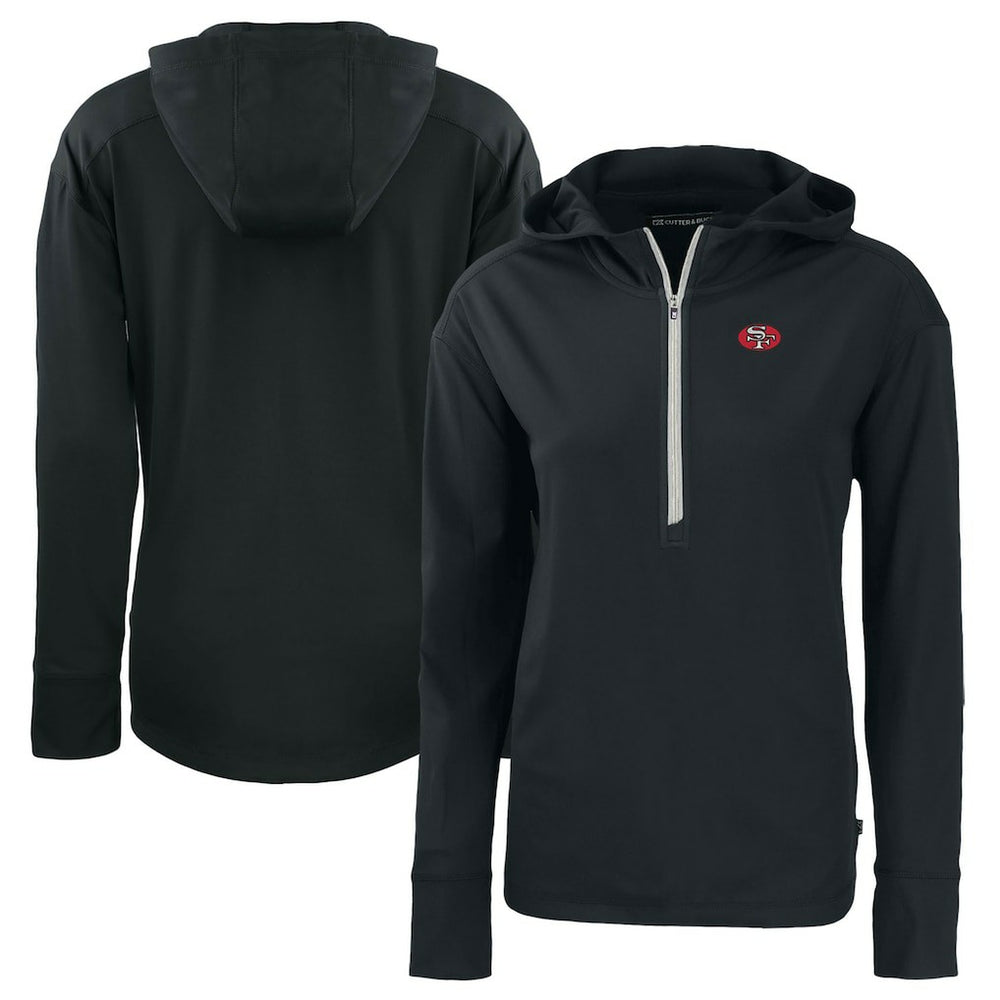 San Francisco 49ers Cutter & Buck Women's Throwback Daybreak Eco Recycled Half-Zip Hoodie | NFL Discount