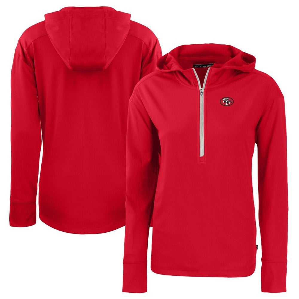 San Francisco 49ers Cutter & Buck Women's Throwback Daybreak Eco Recycled Half-Zip Hoodie | NFL Online