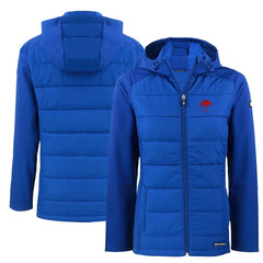 Buffalo Bills Cutter & Buck Women's Throwback Evoke Hybrid Eco Softshell Recycled Full-Zip Hoodie Jacket | NFL Hot
