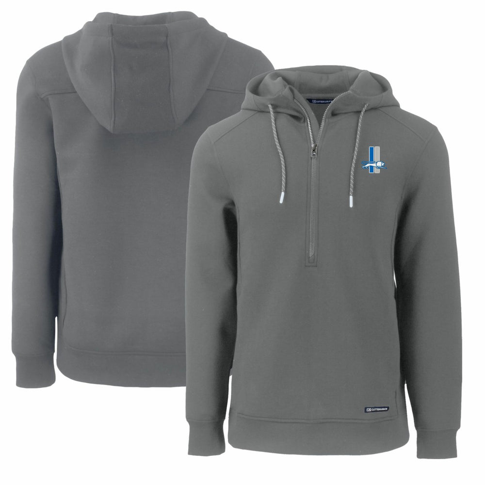 Detroit Lions Cutter & Buck Throwback Roam Eco Half-Zip Recycled Pullover Hoodie | NFL On sale