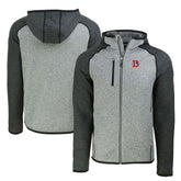 Denver Broncos Cutter & Buck Throwback Mainsail Sweater-Knit Full-Zip Hoodie | NFL Outlet