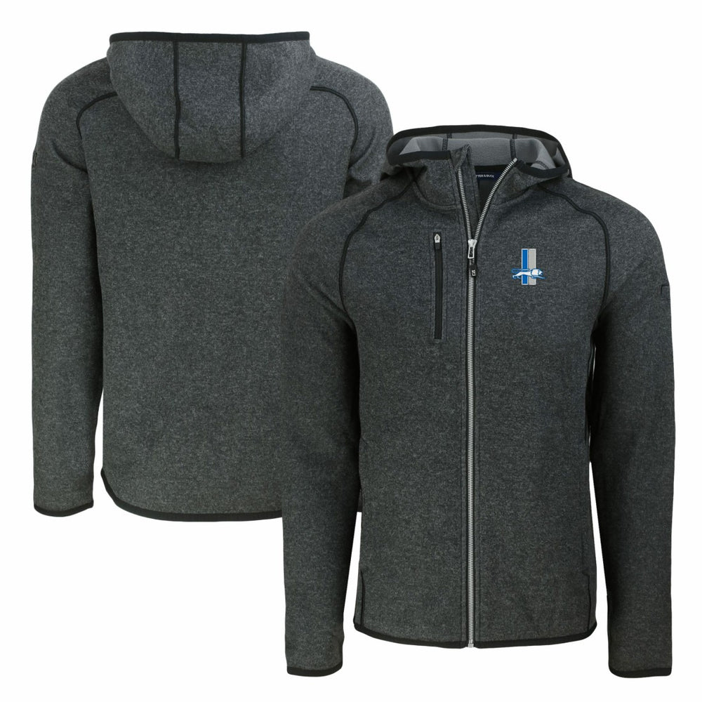 Detroit Lions Cutter & Buck Throwback Mainsail Sweater-Knit Full-Zip Hoodie | NFL On sale