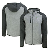 Los Angeles Chargers Cutter & Buck Throwback Mainsail Sweater-Knit Full-Zip Hoodie | NFL New