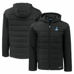 Detroit Lions Cutter & Buck Throwback Evoke Hybrid Eco Softshell Recycled Full-Zip Hoodie Jacket | NFL Discount
