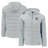 Las Vegas Raiders Cutter & Buck Throwback Evoke Hybrid Eco Softshell Recycled Full-Zip Hoodie Jacket | NFL On sale