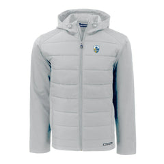 Los Angeles Chargers Cutter & Buck Throwback Evoke Hybrid Eco Softshell Recycled Full-Zip Hoodie Jacket | NFL Near me
