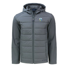 Los Angeles Chargers Cutter & Buck Throwback Evoke Hybrid Eco Softshell Recycled Full-Zip Hoodie Jacket | NFL On sale
