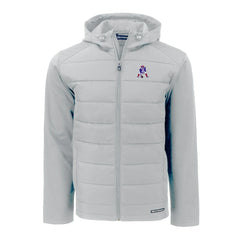 New England Patriots Cutter & Buck Throwback Evoke Hybrid Eco Softshell Recycled Full-Zip Hoodie Jacket | NFL Outlet