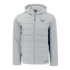 Philadelphia Eagles Cutter & Buck Throwback Evoke Hybrid Eco Softshell Recycled Full-Zip Hoodie Jacket | NFL Near me