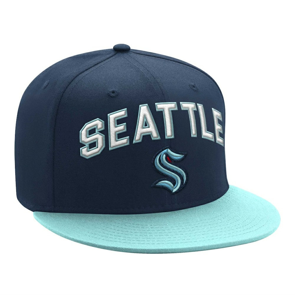 Seattle Kraken Starter Arch Logo Two-Tone Snapback Hat - NHL Hats