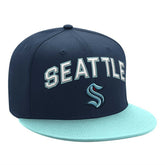 Seattle Kraken Starter Arch Logo Two-Tone Snapback Hat - NHL Hats