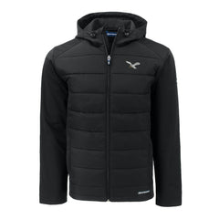 Philadelphia Eagles Cutter & Buck Throwback Big & Tall Evoke Hybrid Eco Softshell Recycled Full-Zip Hoodie | NFL Discount