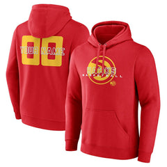Red Atlanta Hawks Stellar Personalized Name & Number Pullover Hoodie | NBA