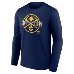 Navy Denver Nuggets Stellar Personalized Name & Number Long Sleeve T-Shirt sale | NBA