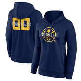 Navy Denver Nuggets Women's Stellar Personalized Name & Number Pullover Hoodie sale | NBA