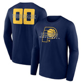 Navy Indiana Pacers Stellar Personalized Name & Number Long Sleeve T-Shirt | NBA