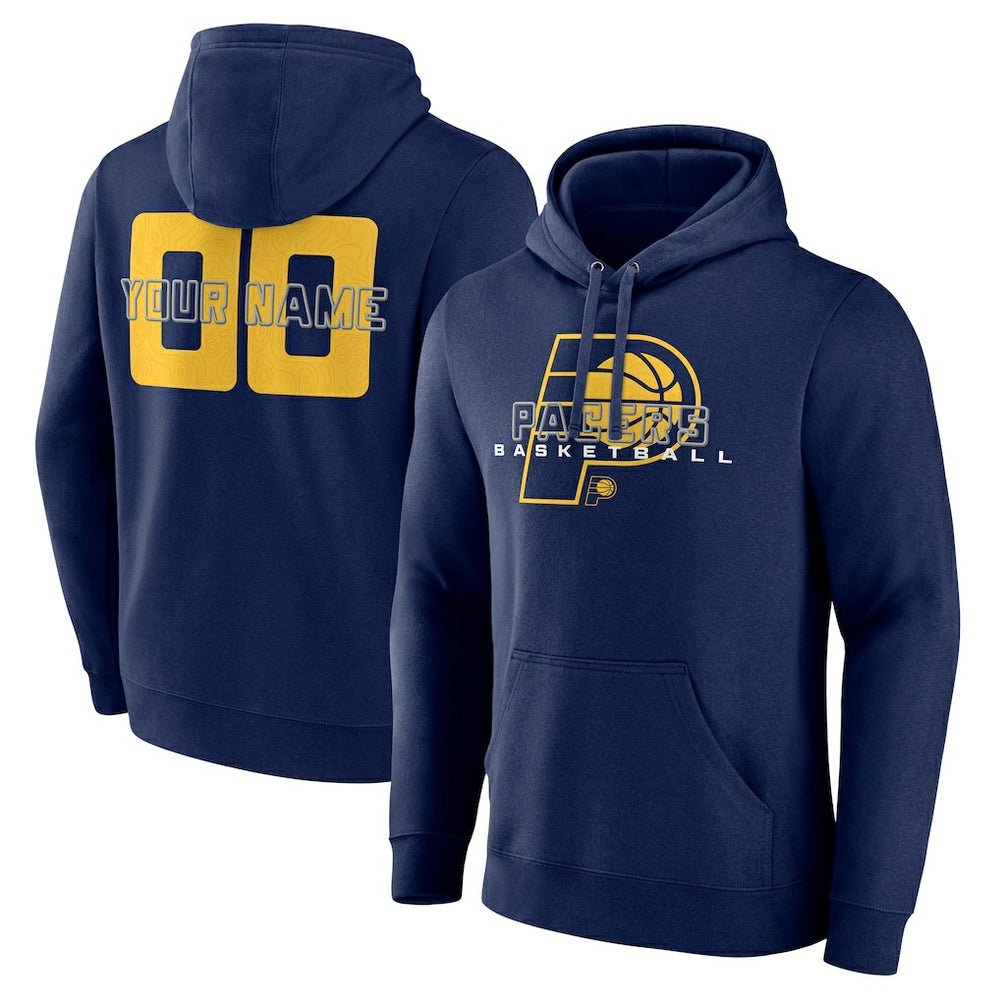 Navy Indiana Pacers Stellar Personalized Name & Number Pullover Hoodie | NBA