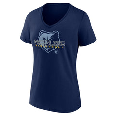 Navy Memphis Grizzlies Women's Stellar Personalized Name & Number V-Neck T-Shirt | NBA
