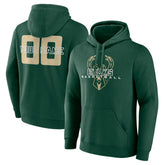 Hunter Green Milwaukee Bucks Stellar Personalized Name & Number Pullover Hoodie | NBA