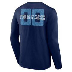 Navy Minnesota Timberwolves Stellar Personalized Name & Number Long Sleeve T-Shirt | NBA