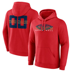 Red New Orleans Pelicans Stellar Personalized Name & Number Pullover Hoodie | NBA