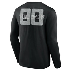 Black San Antonio Spurs Stellar Personalized Name & Number Long Sleeve T-Shirt | NBA