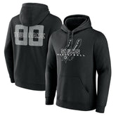 Black San Antonio Spurs Stellar Personalized Name & Number Pullover Hoodie | NBA